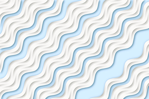 גלים לבנים על רקע כחול
