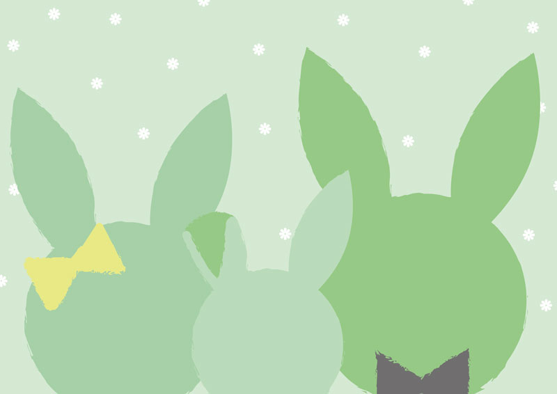 ארנבים מעוצבים ירוקים