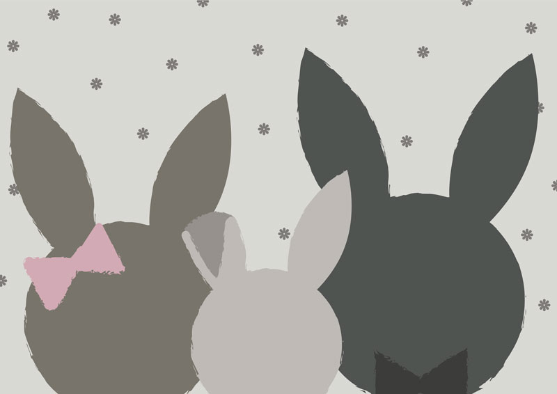 ארנבים מעוצבים אפור חם