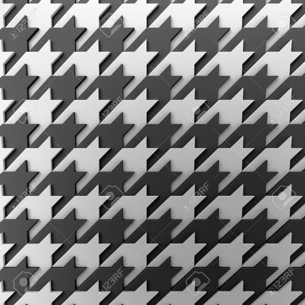עיצוב פפיטה שחור לבן תלת מימדי