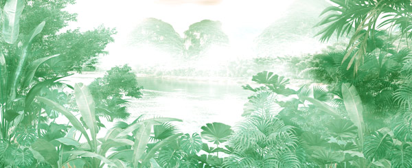 מדבקת טפט | ג'ונגל ירוק