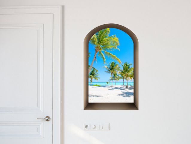 חלון בצורת נישה לחוף לבן