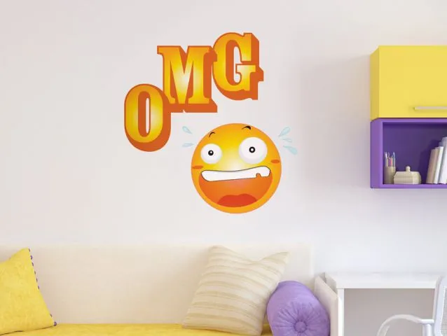 מדבקת קיר OMG