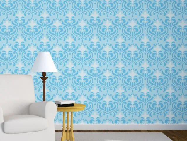 טפט פרחים כחולים וינטאג׳