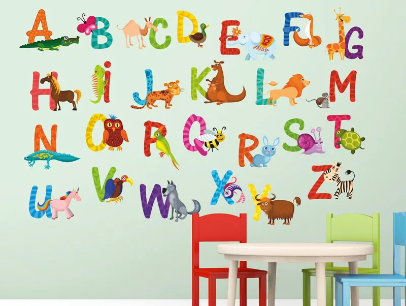 אותיות ABC עם חיות