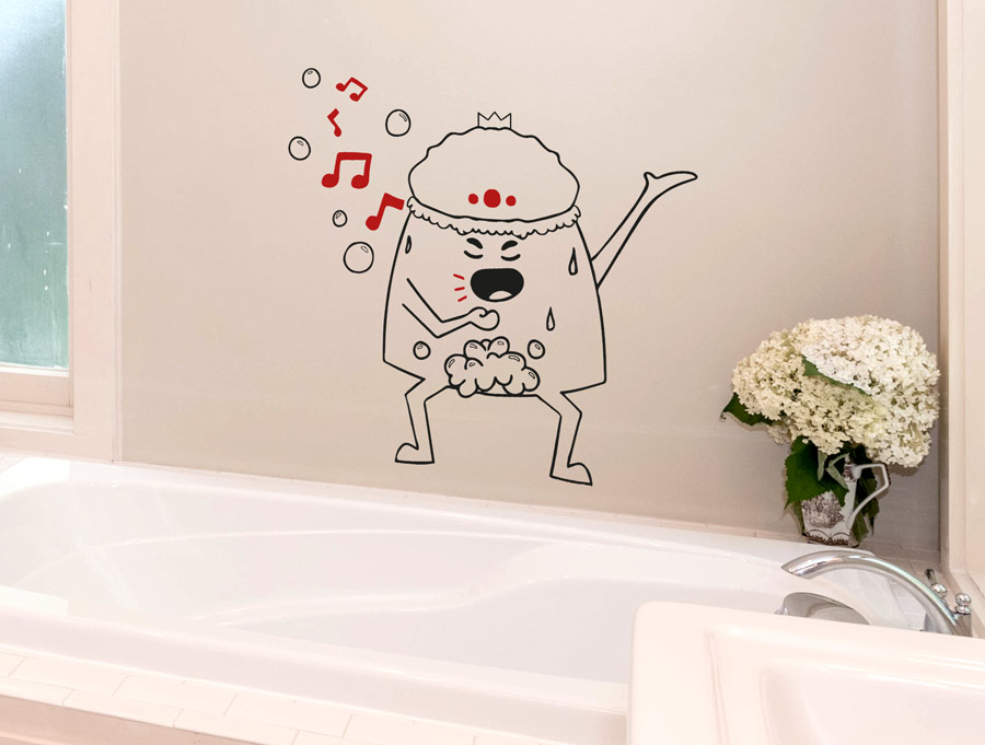 פיט הקטן שר במקלחת