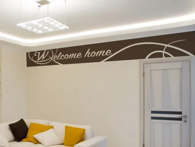 מדבקת באנר "welcome home"