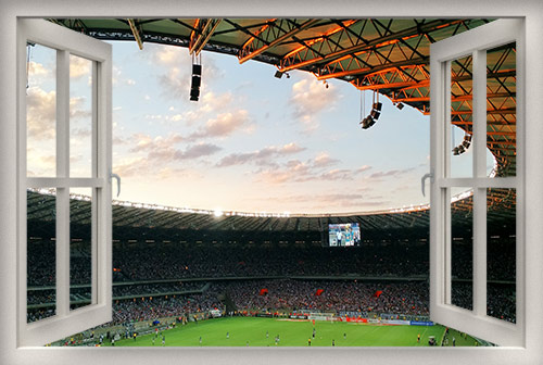 מדבקת קיר חלון למשחק ברצלונה נגד ריאל מדריד
