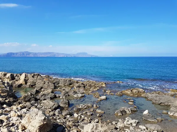 טפט של נוף יוון שמיים וים