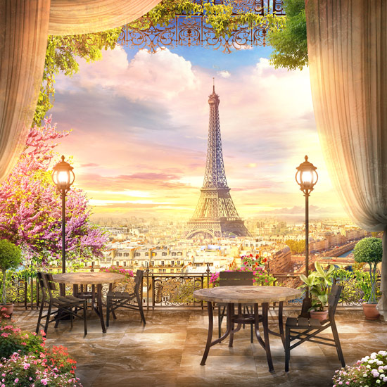 מרפסת עם נוף לפריז