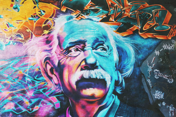 גרפיטי איינשטיין צבעוני