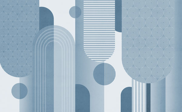 מדבקת טפט | עיצוב מודרני בגוון כחול