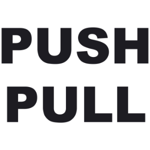 50% הנחה - PUSH - PULL - שחור