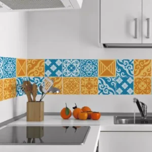 עיצוב שמח לאריחים ים ושמש