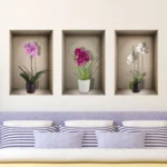 מדבקות נישה עם סחלבים | StickDecor