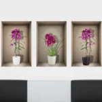 מדבקות נישה פרחים אלגנטיים | StickDecor
