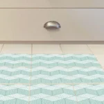 מדבקות לרצפה בעיצוב גאומטרי ירוק | StickDecor