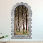 מדבקת קיר שער ליער סתווי | StickDecor