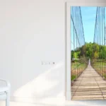 מדבקת טפט לדלת גשר תלוי | StickDecor