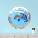 חלון עם דולפין מתוק | StickDecor