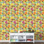 טפט פרחים צבעוניים | StickDecor