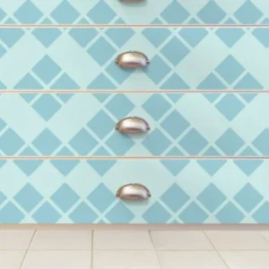מדבקה לרהיטים ריבועים כחולים
