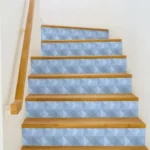 מדבקה למדרגות משולשים כחולים | StickDecor
