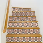 מדבקות למדרגות פרחי וינטג׳ | StickDecor
