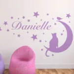 חתול ירח בהאמה אישית | StickDecor