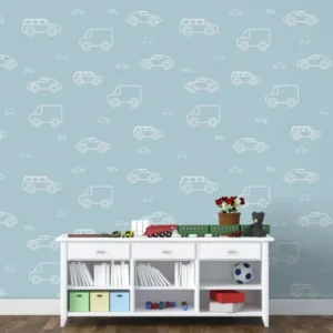 טפט לילדים מכוניות בכחול