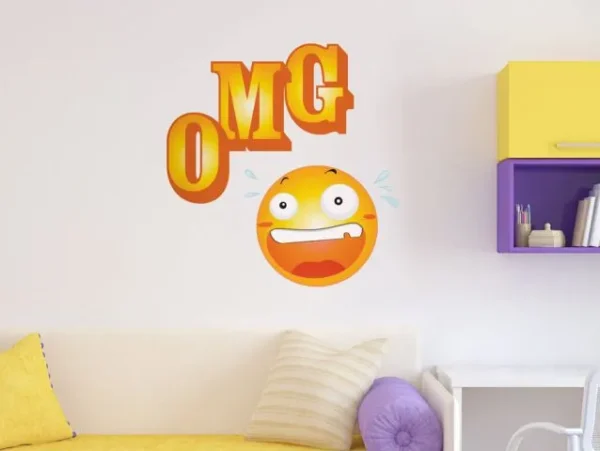 מדבקת קיר OMG
