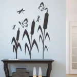 מדבקת קיר צמחי מים | StickDecor