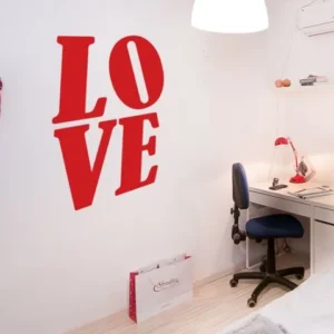 love מדבקת קיר