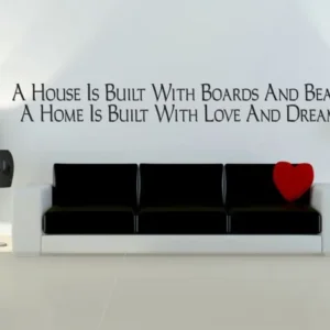 A house is built of walls and beams