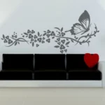 פרפר בפריחה האפרסק | StickDecor