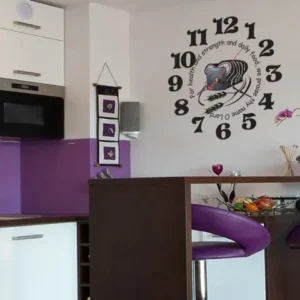 שעון מדבקה למטבח