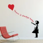 סגנון אומנות BANKSY ילדת הבלון | StickDecor