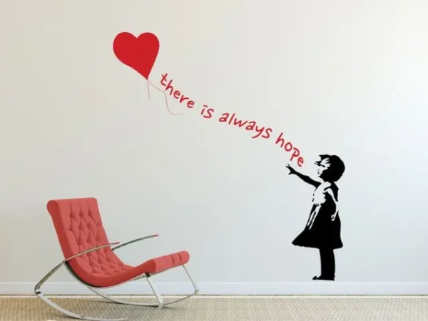 סגנון אומנות BANKSY ילדת הבלון