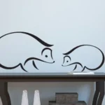 מדבקת קיר קיפוד משורטט | StickDecor