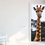 מדבקה לדלת ג׳ירפה | StickDecor