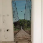 מדבקת טפט לדלת גשר תלוי | StickDecor