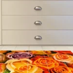 ורדים כתומים לרצפה | StickDecor