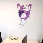 מדבקה | כלב סגול מגניב | StickDecor