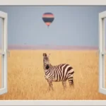 חלון 3D ונוף אפריקאי | StickDecor