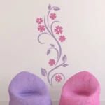 מדבקת קיר ענף פורח בסגנון יפני | StickDecor
