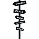 מדבקת קיר שלטי ערים | StickDecor
