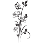 פרפרים בשדה פורח | StickDecor