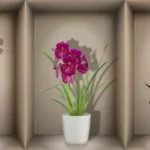 מדבקות נישה עם סחלבים | StickDecor