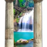 שער עמודים עתיק למפל קסום | StickDecor