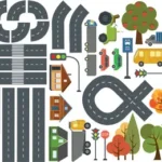 סט של עיר מצויירת | StickDecor
